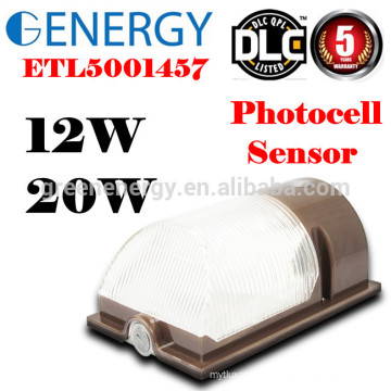 Pacote de parede à prova d &#39;água ao ar livre TUV CE UL listado levou parede de iluminação 20 W com sensor de fotocélula 120 V / 230 V luz de parede ao ar livre pacote